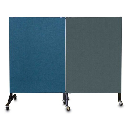 United Visual Products Enclosed Corkboard, 3 Door, 96"x48", 4" Fra UV3420-WHITE-CLOUD